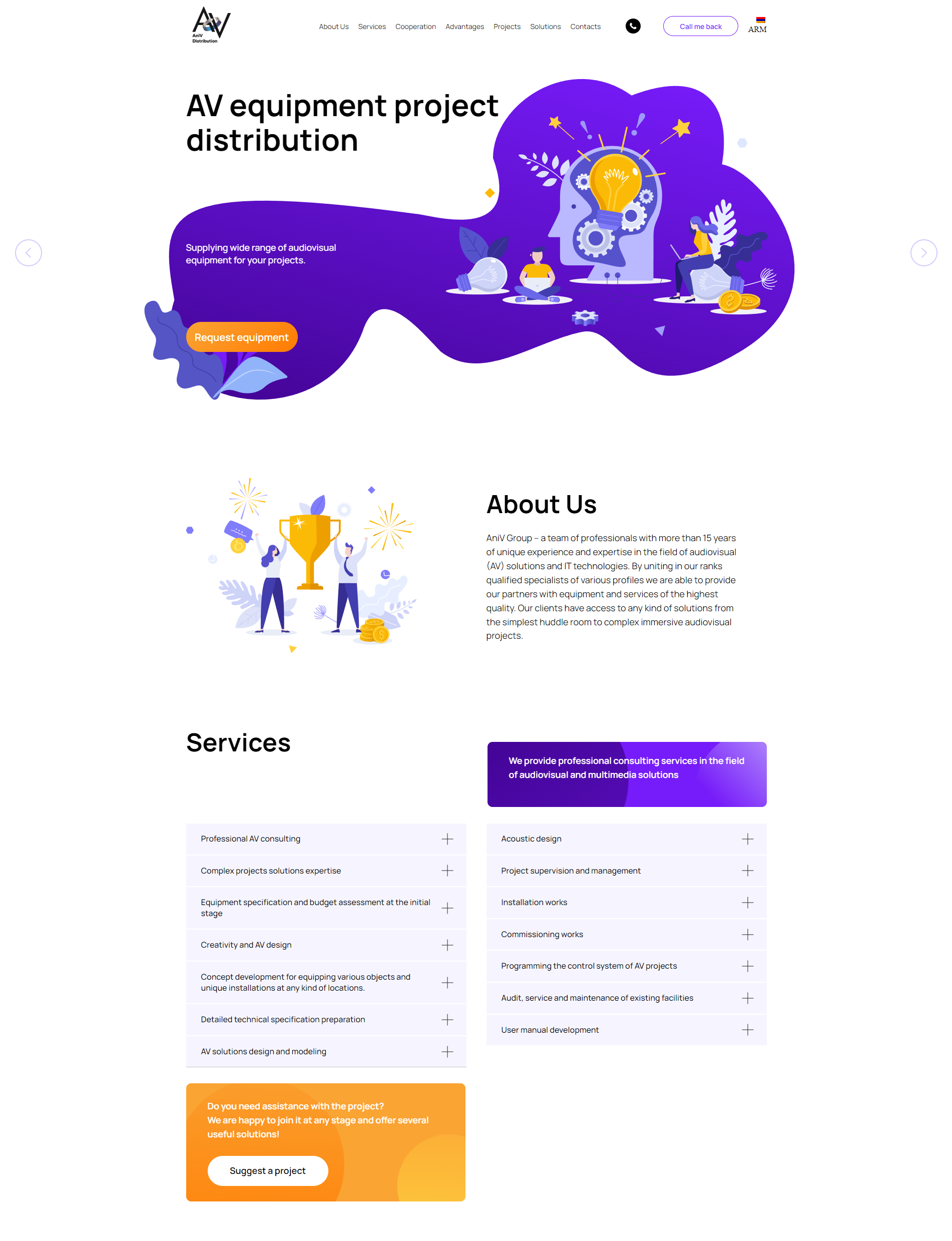 AnivGroup: Landing Page для строительной компании