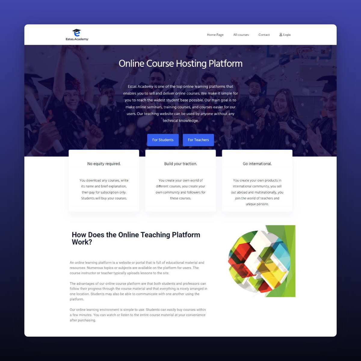 Estats Academy: Сервис для онлайн-обучения и продажи курсов