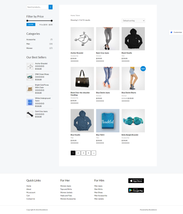 Сайт для онлайн-магазина одежды